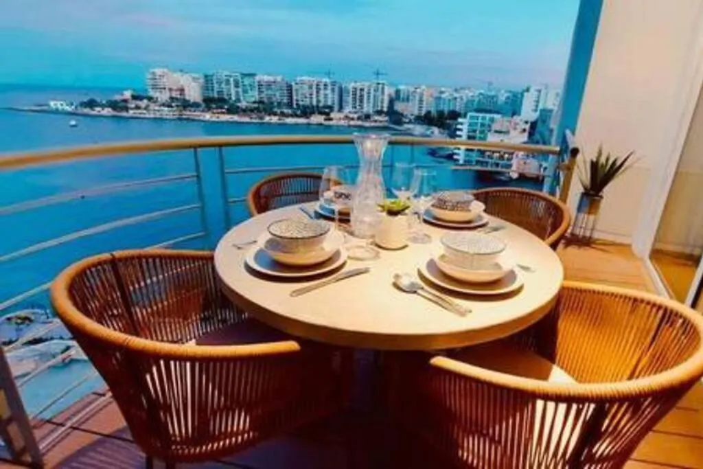 Stunning Beachfront Apartment In St Julians Sliema